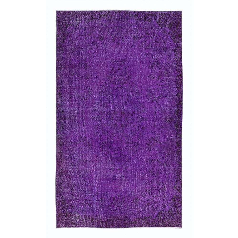 Turkish rug, Vintage rug, Handmade rug, Area rug, Purple area rug, Floral wool rug, Bohemian rug, newest Boho home decor, Rug, 4.8 x 8.1 Ft Cod5229